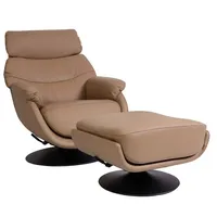 MCW Relaxsessel mit Hocker MCW-K99, Fernsehsessel Sessel, Wippfunktion drehbar,