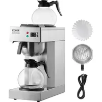 Vevor kommerzielle Filterkaffeemaschine Kaffeemaschine mit 2 Glaskaraffen