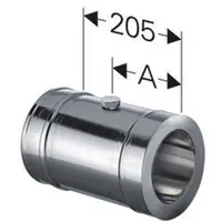 Schiedel Schornstein Längenelement 205 mm mit Messöffnung Edelstahl DW