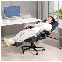 Vinsetto Chefsessel Kunstleder Blau