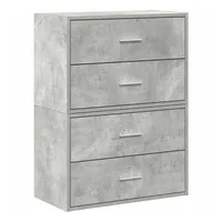 VidaXL Schränke mit 2 Schubladen 2 Stk. Betongrau 60x31x40
