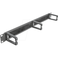 DeLock 66488 19 Zoll Netzwerkschrank-Bürstenleiste 1 HE Schwarz