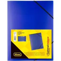 IDENA Gummizugmappe A3, PP, transluzent blau