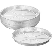 Relaxdays Grillschale Ø 27,5 cm Aluminium silber