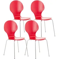 CLP 4x Stapelstuhl DIEGO l Ergonomisch geformter Konferenzstuhl mit