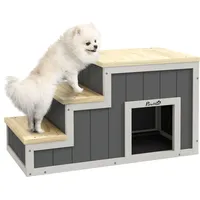 PawHut Hundetreppe, Katzentreppe natur Polypropylen B/H/L: ca. 38,5x79x45 cm