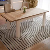 Forte Oak SQUERE Ausziehbarer Esstisch, zweifarbig, Montage