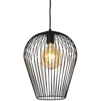 QAZQA Design Hängelampe schwarz - Wire Ario