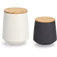 Zeller Vorratsdose 580/1080 ml schwarz/weiß Ø 11,0 x 11,4