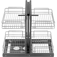 Vevor Küchenschrank Organizer mit 2 Ebenen Ausziehbar Chrom Blindecken