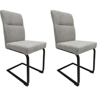 Hti-Living Schwingstuhl Liron Grau 2er-Set