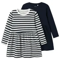 NAME IT Mädchen Nmfvivia Dress 2p Noos Kleid, Dark