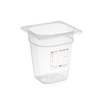 HENDI Gastronorm-Behälter 1/6, gn 1/6, 3,4L, Transparent, 176x162x(H)200mm