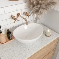 REA Aufsatzwaschbecken Sofia Mini Oval White - Weiß