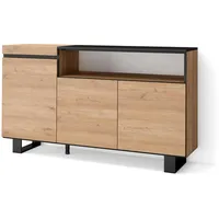 SKRAUT HOME Sideboard, Mehrfarbig, Holzwerkstoff, Rechteckig, 150x87x35 cm, Wohnzimmer,