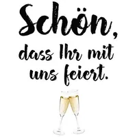 Braun & Company Serviette "Schön das ihr mit uns"
