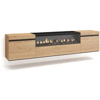 SKRAUT HOME Lowboard, Eiche, Natur, Holzwerkstoff, Rechteckig, 35x45x200 cm,