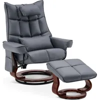 MCombo Relaxsessel Mit Hocker 9076, Mit Liegefunktion, Moderner Tv-sessel