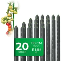 Novatool Pflanzstäbe 110 cm 11mm Durchmesser grün