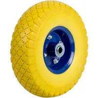 Humberg Schlauchloses Schubkarrenrad 3.00-4, gelb und blau