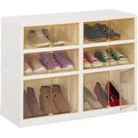 Relaxdays Schuhschrank, HBT: 66,5 x 86,5 x 34,5 cm,