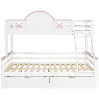 XDOVET Etagenbett mit farblich abgesetztem Fallschutzgitter 90 x 200