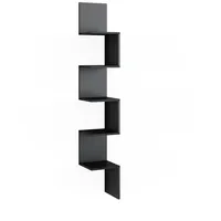 Vicco Eckregal Paolo, Schwarz, 28 x 175.4 cm mit