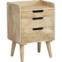 FineBuy Nachttisch FineBuy Nachtkonsole 45x33x63 cm Boxspringbett Massivholz Schubladen