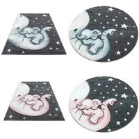 Ayyildiz Süßer Elefantenteppich für Kinderzimmer – Rechteckig oder Rund