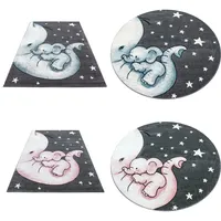 Ayyildiz Süßer Elefantenteppich für Kinderzimmer – Rechteckig oder Rund