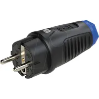 PCE 0522-sb Taurus2 Vollgummi-Stecker 2SL IP54 (schwarz/blau) 0522sb