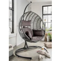 Destiny Hängesessel »COCO DE LUXE inkl. Gestell, Polyrattan, grau