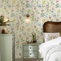 Laura Ashley Vliestapete, Mehrfarbig, Papier, Textil, Herz/Romantik, Rechteckig, 52x1000