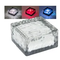 Harms Import 3er Set LED Solar Leuchten Glas Eis