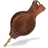 Relaxdays Blasebalg 47 cm Holz braun/gold