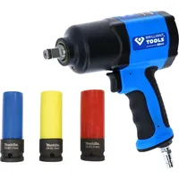BRILLIANT TOOLS Druckluft-Schlagschrauber 1/2" 1.450 Nm inkl. Steckschlüssel-Set