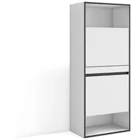 SKRAUT HOME Schuhschrank, Platzsparender Schrank, 60x35x145 cm, Schlafzimmer, Kommode,