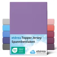 Etérea Himmlische Qualität etérea Jersey Topper Spannbettlaken 200x200-200x220cm Violett