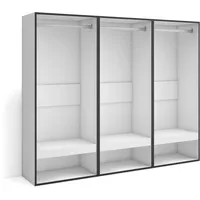 SKRAUT HOME Offener Schrank 180x35x145 cm weiß