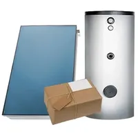 TWL Technologie Solaranlage Paket Warmwasser Flachkollektor FK200-4 Wärmepumpespeicher 500l