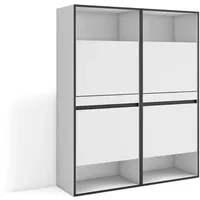 SKRAUT HOME Schuhschrank, Space-Saving Cabinet, 120x35x145 cm, Schlafzimmer, Kleiderschrank,