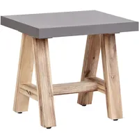 Beliani Gartenhocker 40 x 50 x 45 cm grau/braun