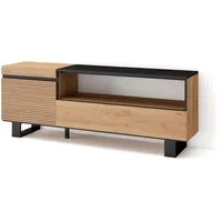 SKRAUT HOME Tv-Schrank, Eiche, Holzwerkstoff, Rechteckig, 150x57x35 cm, Wohnzimmer,