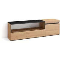 SKRAUT HOME Tv-Schrank, Natur, Holzwerkstoff, Rechteckig, 150x45x35 cm, Wohnzimmer,