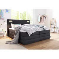 Collection AB Boxspringbett COLLECTION AB "Ninoni", grau (anthrazit), B:195cm