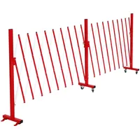 Mendler Alu Absperrgitter HWC-B34, Scherengitter Schutzgitter mit Rollen, ausziehbar