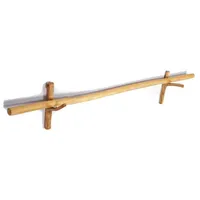 Creedwood GARDINENSTANGE Vara | Teak 170cm Deko Ast Aufhänger