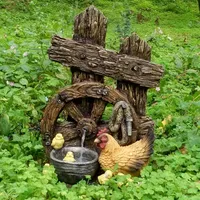 Harms Import Außen Zier Spring Brunnen Holz Deko Kaskade