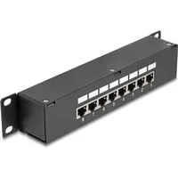 DeLock 10\" Kupplungs-Patchpanel 8 Port Cat.6