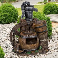 Harms Import Brunnen NEREUS in Holz-/Stein-Optik